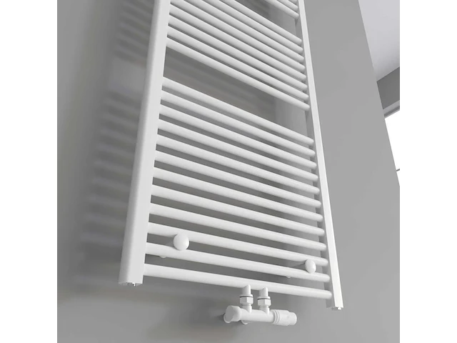 1 x h1800xb400 handdoekradiator mat wit - linteo - afbeelding 3 van  3
