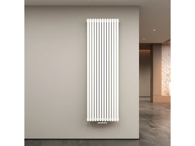 1 x h1800xb500 dubbele design radiator vero mat wit - afbeelding 1 van  4