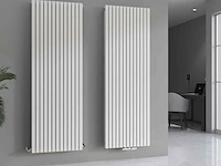1 x h1800xb500 dubbele design radiator vero mat wit - afbeelding 4 van  5