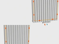 1 x h1800xb500 dubbele design radiator vero mat wit - afbeelding 5 van  5