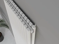 1 x h1800xb500 dubbele design radiator vero mat wit - afbeelding 2 van  5
