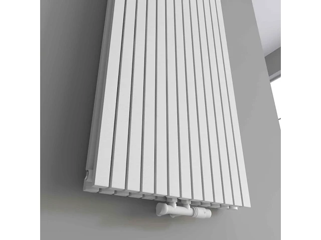 1 x h1800xb500 dubbele design radiator vero mat wit - afbeelding 3 van  5