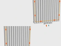 1 x h1800xb500 dubbele design radiator vero mat wit - afbeelding 5 van  5