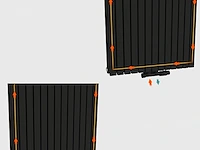 1 x h1800xb500 dubbele design radiator vero mat zwart - afbeelding 5 van  5
