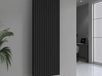 1 x h1800xb500 dubbele design radiator vero mat zwart - afbeelding 1 van  5