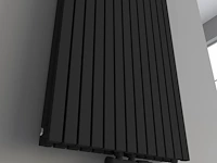 1 x h1800xb500 dubbele design radiator vero mat zwart - afbeelding 3 van  5