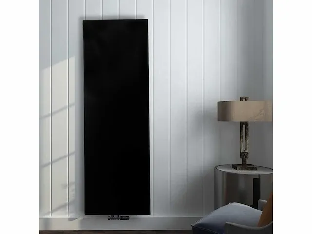 1 x h1800xb500 mat zwart vlakke verticale radiator plano - afbeelding 2 van  5