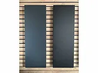 1 x h1800xb500 mat zwart vlakke verticale radiator plano - afbeelding 4 van  5