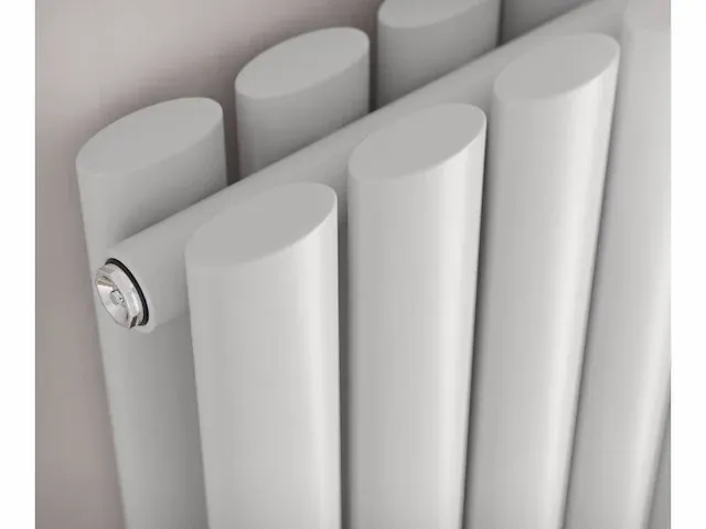 1 x h1800xb600 dubbele design radiator rondo mat wit - afbeelding 4 van  4