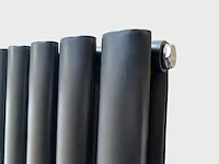 1 x h1800xb600 dubbele design radiator rondo mat zwart - afbeelding 3 van  4