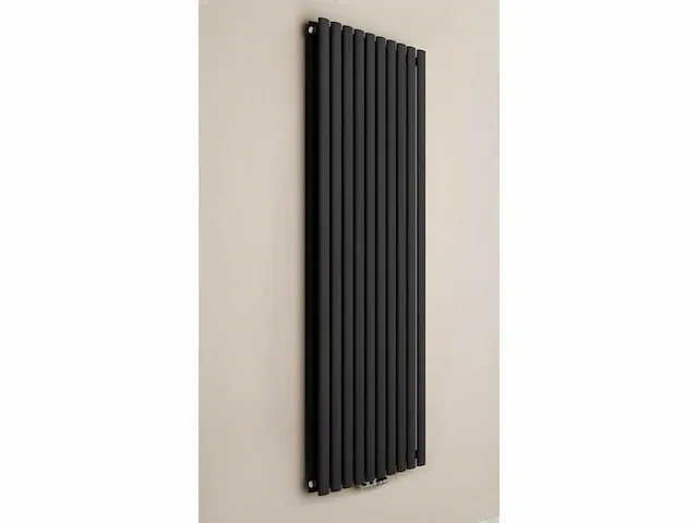 1 x h1800xb600 dubbele design radiator rondo mat zwart - afbeelding 4 van  4