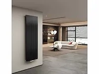 1 x h1800xb600 dubbele design radiator vero mat zwart - afbeelding 2 van  2