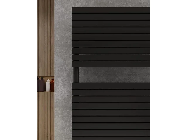 1 x h1800xb600 elektrische design mat zwart handdoekradiator verezzo - afbeelding 3 van  3