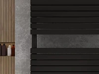 1 x h1800xb600 elektrische design mat zwart handdoekradiator verezzo - afbeelding 3 van  3