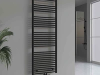 1 x h1800xb600 handdoekradiator mat zwart - linteo - afbeelding 1 van  3