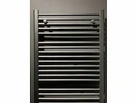 1 x h1800xb600 handdoekradiator mat zwart - linteo - afbeelding 2 van  5