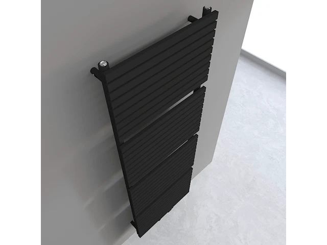 1 x h1800xb600 mat zwart handdoekradiator verezzo - afbeelding 2 van  3