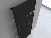 1 x h1800xb600 mat zwart handdoekradiator verezzo - afbeelding 2 van  3