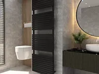 1 x h1800xb600 mat zwart handdoekradiator vero - afbeelding 2 van  3