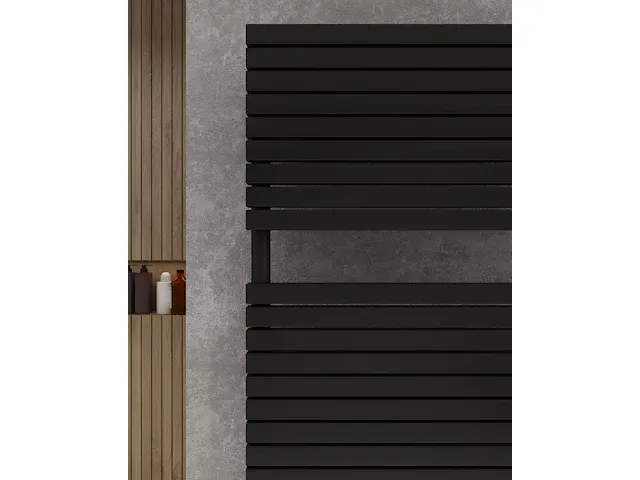 1 x h1800xb600 mat zwart handdoekradiator vero - afbeelding 3 van  3