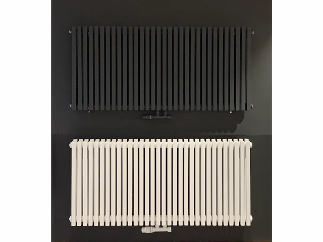 1 x h550xb1800 horizontaale designradiator mat zwart - afbeelding 3 van  4