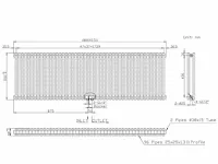 1 x h550xb1800 horizontaale designradiator mat zwart - afbeelding 4 van  4