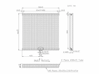 1 x h900xb900 horizontaale designradiator mat wit - afbeelding 4 van  4