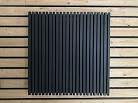 1 x h900xb900 horizontaale designradiator mat zwart - afbeelding 1 van  4
