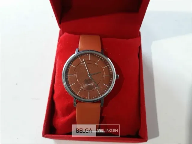 1 x heren horloge in geschenkverpakking - afbeelding 3 van  3