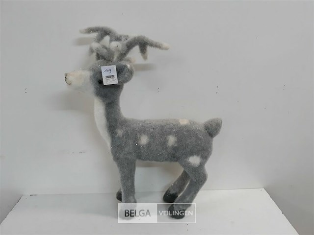 1 x hert 60 cm met grijs-witte haren - afbeelding 2 van  3