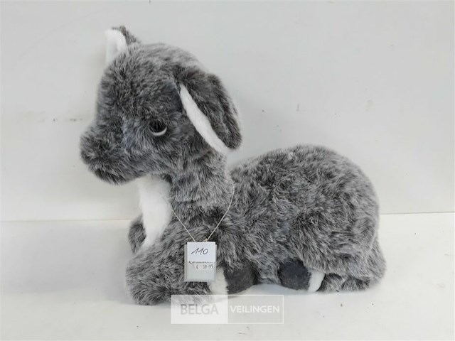 1 x hert liggend 35 cm met zachte haren - afbeelding 1 van  3