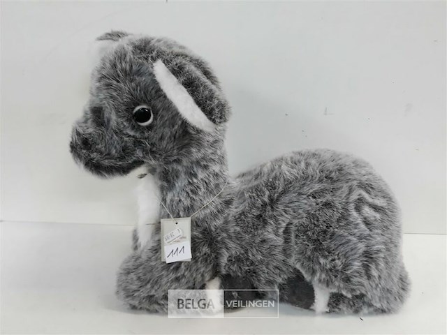 1 x hert liggend 35 cm met zachte haren - afbeelding 1 van  3