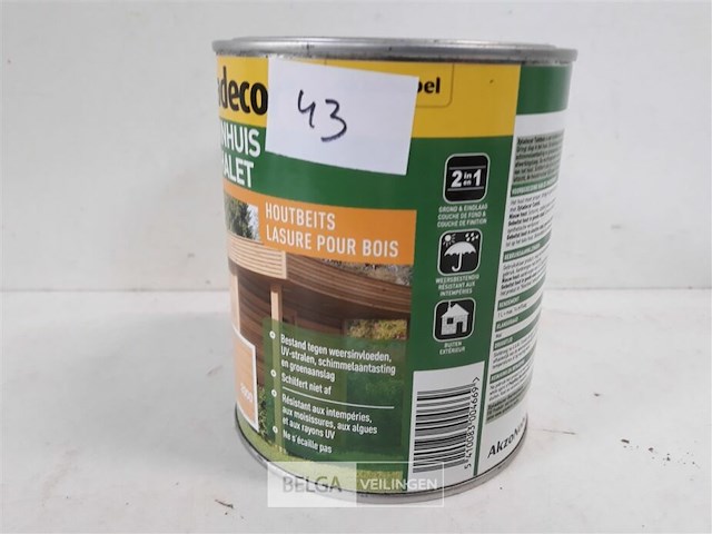 1 x houtbeits 750 ml kleurloos - afbeelding 3 van  3