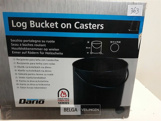 1 x houtblokken emmer zwart - afbeelding 3 van  3