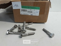 1 x houtdraadbout inox a2 8 x 45 mm - afbeelding 3 van  3