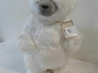 1 x ijsbeer wit 35 cm staand zachte haren - afbeelding 2 van  3