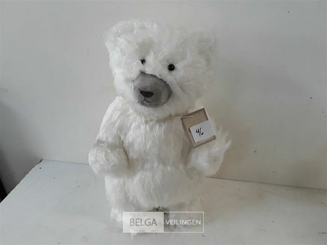1 x ijsbeer wit 35 cm staand zachte haren - afbeelding 3 van  3