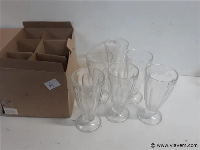 1 x ijscoupe 16 cm glas 6 stuks - afbeelding 1 van  2