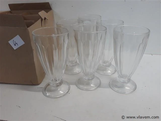 1 x ijscoupe 16 cm glas 6 stuks - afbeelding 2 van  2