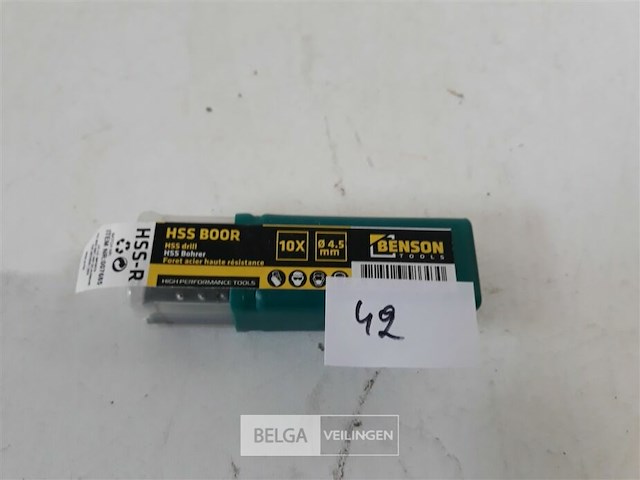 1 x ijzerboor 4,5 mm10 stuks - afbeelding 1 van  3