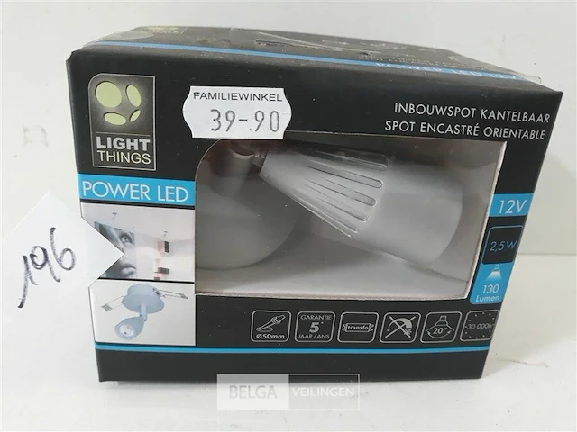 1 x inbouwspot draaibaar grijs led - afbeelding 2 van  3