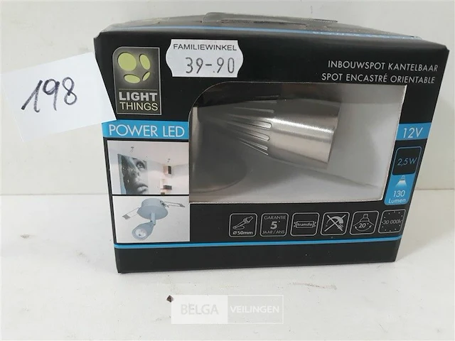 1 x inbouwspot draaibaar steel look led - afbeelding 1 van  3