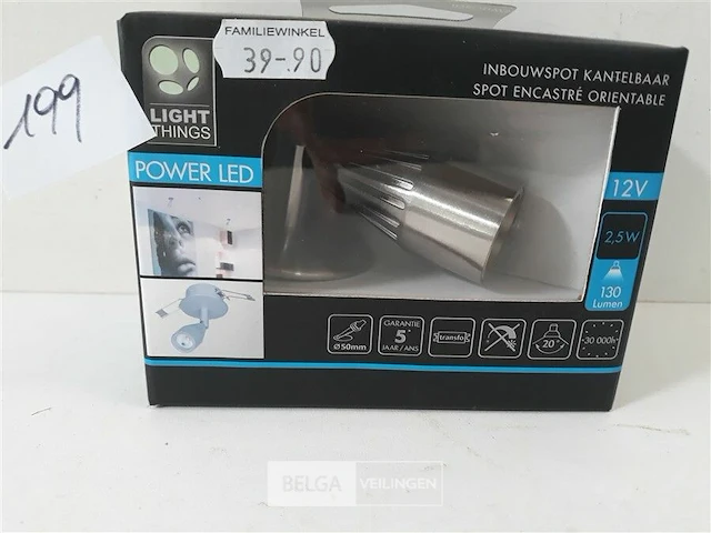 1 x inbouwspot draaibaar steel look led - afbeelding 1 van  3