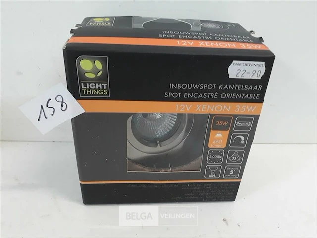 1 x inbouwspot inox kantelbaar 12v - afbeelding 1 van  3