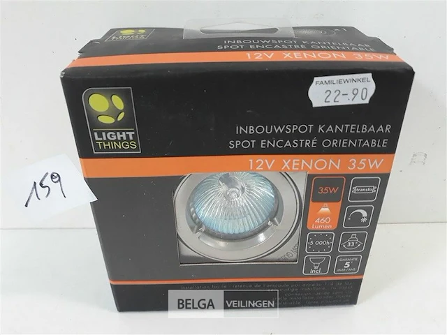 1 x inbouwspot inox kantelbaar 12v - afbeelding 1 van  3