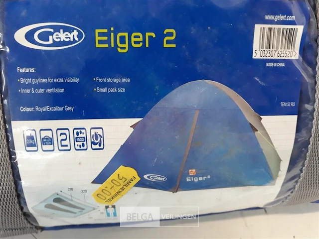 1 x kampeertent 2 personen gelert eiger 2 - afbeelding 3 van  3