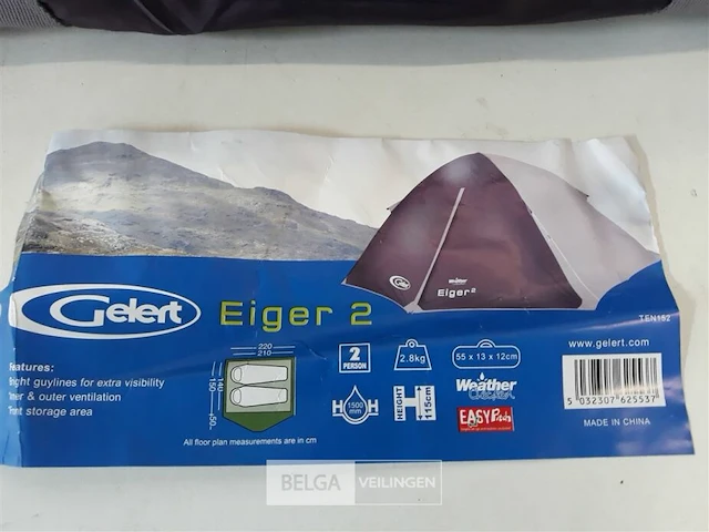 1 x kampeertent 2 personen gelert eiger 2 - afbeelding 3 van  3