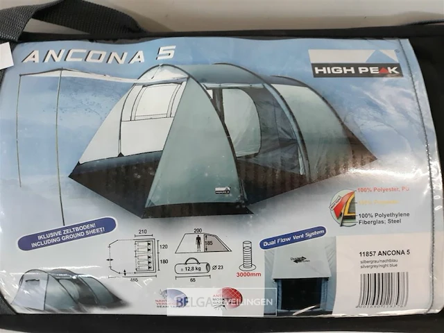 1 x kampeertent 5 personen high peak ancona 5 - afbeelding 3 van  3
