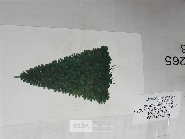 1 x kerstboom 1,8 m metalen voet blauw/groen - afbeelding 1 van  3