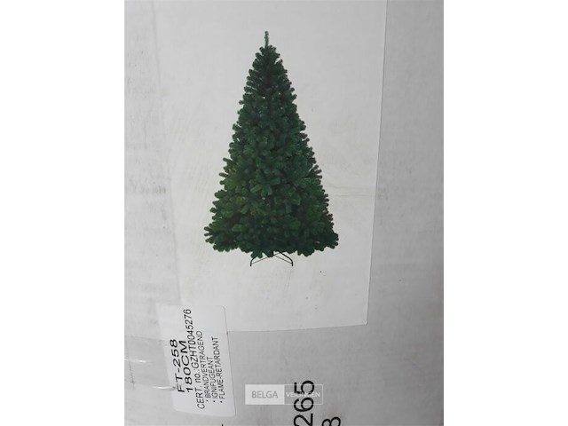 1 x kerstboom 1,8 m metalen voet blauw/groen - afbeelding 2 van  3